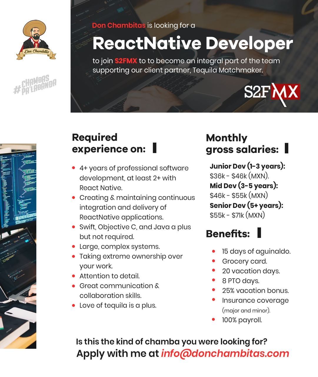 Imagen vacanteReact Native